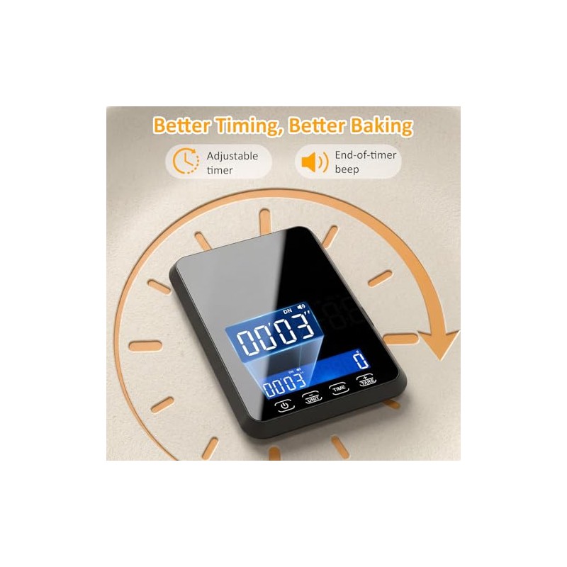 Letron Food Scale, 33 lb / 0.1 oz High Precision