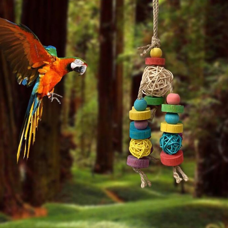 YFFSFDC Parakeet, Parrot Toy, For Birds, Stress Relief, Exercise, Large,