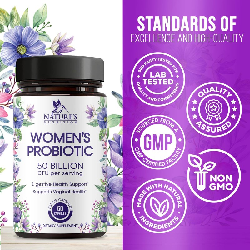 Probiotics for Women 50 Billion CFU - Digestive Health, Vaginal