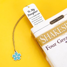 Daughter Gifts from Mom Dad, Christmas Stocking Stuffer Gifts for Daughter Bookmark, Gifts for Daughter Granddaughter, Mothers Day Graduation Birthday Gifts for Teen Girls Daughter