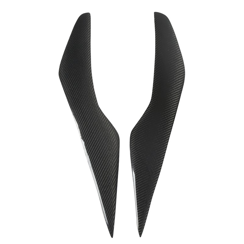 Front Headlight Eyelid Carbon Fiber Headlight Eyebrow Cover Replacement for