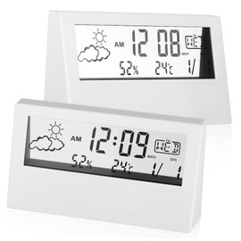 OHPHCALL Digital Alarm Clock with Modern Design Compact and Multi Functionality for Bedrooms and Offices Silent Operation and Temperature Display for Desk Decor and Nightstand Use