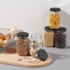 novelinks 16 oz Clear Plastic Jars with Lids, Refillable 16oz