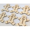 Chirpy & Goose Wooden Gingerbread Man Shapes, 6cm x 5cm,