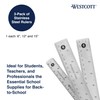 Westcott 10414 Stainless Steel Metal Ruler with Non-Slip Cork Base,