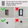 Rubber Bond Self-Adhesive Rubber Wall Outlet Cover Plate 5 Pack