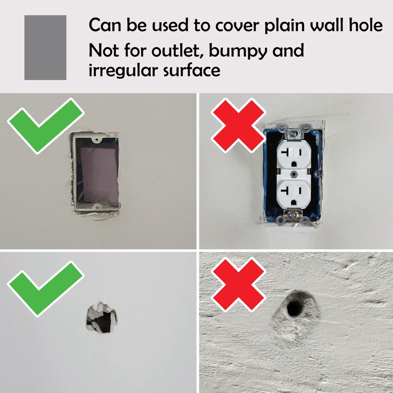 Rubber Bond Self-Adhesive Rubber Wall Outlet Cover Plate 5 Pack