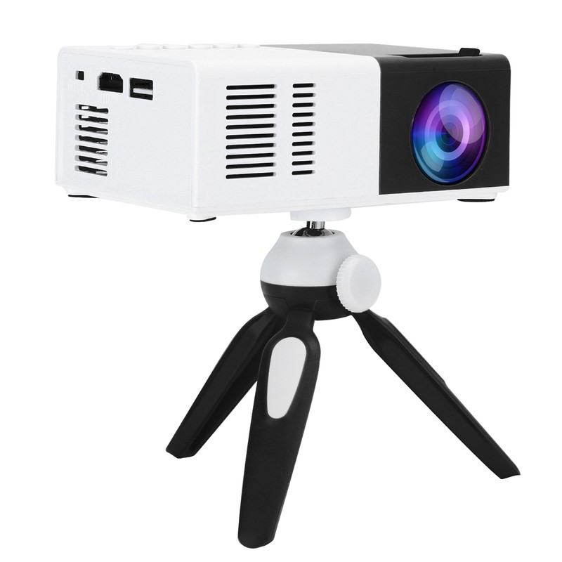 Mini Portable LED Projector 1800LM with Tripod Bracket for Home