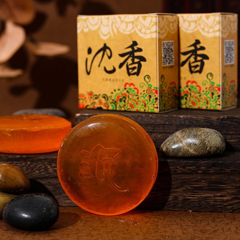 80g Agarwood Handmade Essential Oil Soap Sophora Ginseng Cleansing Soap