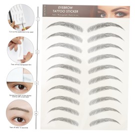 Beavorty Pcs Natural Brow Stickers Eyebrow Stencil Long Lasting Fake Eyebrows Hair-like No Painful Surgery Needed