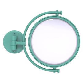 Allied Brass WM-4/5X-SFG 8 Inch Wall Mounted Make-Up Mirror 5X Magnification, Sea Foam Green