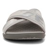 Vionic Merced Womens Cross Strap Slide Orthotic Sanda Silver -