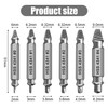 6 Pcs Damaged Screw Remover Screw Tool Stripped Screw Extractor