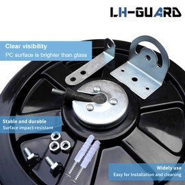 LH-GUARD 18" Convex Mirror, 2 Pack Security Mirror for Garage, Warehouse, Blind Spot, Office and Traffic Security, Safety Mirror Indoor Outdoor