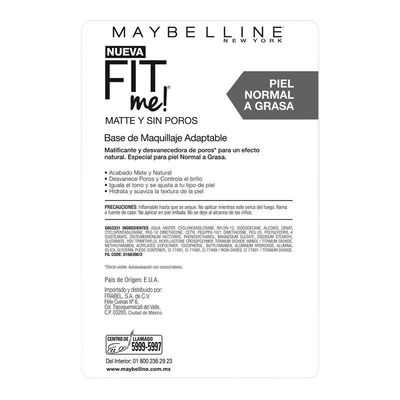 Base de Maquillaje Líquida Maybelline New York Fit Me! 128