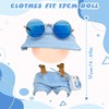 Clothes for 17 cm Dolls, Jumpsuit with Adjustable Straps Hat