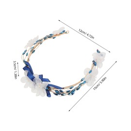 Baluue Bridal Leaf Hair Vine Handmade Soft Clay Wedding Headpiece Versatile Flower Headband for All Hairstyles Lightweight Crystal Accessories for Brides and Flower