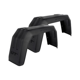 UNITRAILER Mudguard Set 13 to 14 Inches Made of PP EPDM Plastic for Car Trailers Two Pieces 676 x 190 mm Flat Wheel Arch with Mounting Holes Mud Flaps Wheel Cover