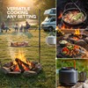 IDZO 360° Swivel Campfire Grill Grate, Adjustable Cooking Equipment, Fire