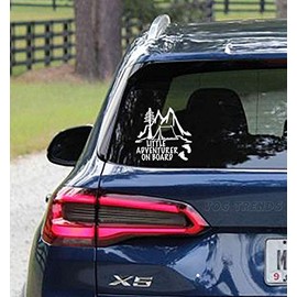 Vog Trends- Little Adventurer on Board Baby on Board Decal Sticker White 6 in Tall Approx VT-2002