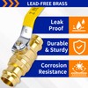 (Znkiok 2 Pack)3/4" Press Ball Valve Heavy Duty,3/4 Inch Brass
