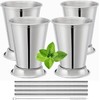 Flavourd Mint Julep Cups Set of 4 with Straws -
