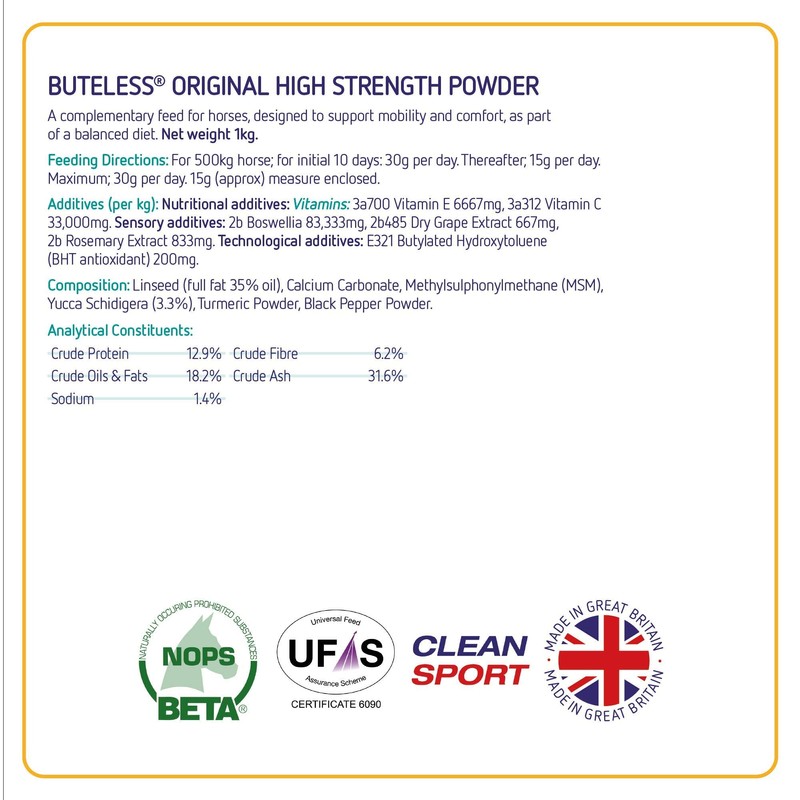 Equine America Buteless Original High Strength Powder | Premium Ready