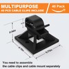 140 Pack 3/4" Zip Tie Adhesive Mounts Self Adhesive Cable