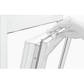 GARDINIA 2 x Universal Aluminium Venetian Blind Clamp Brackets Mounting Without Screws or Drilling Plastic White