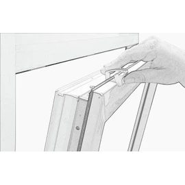 GARDINIA 2 x Universal Aluminium Venetian Blind Clamp Brackets Mounting Without Screws or Drilling Plastic White