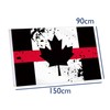 Black Canada Thin Red Line Splash Ink Flag,3x5 FT Honoring