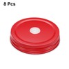 sourcing map 8pcs Mason Jar Lids with Straw Hole Regular