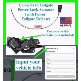 fits F150 F250 F350 Tailgate Power Lock Actuator Connector Plug Wiring Tail Gate