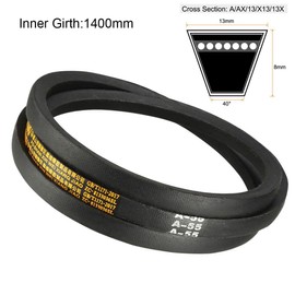 TA-VIGOR A55 Drive V-Belt 55" Inner Length 13mm Width 8mm Thick, Rubber Transmission Belt for Mower, Traction, Industrial Drive Systems