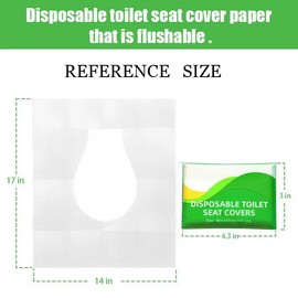 Toilet Paper Seat Covers (5 packs of 10 pieces)-Disposable Flushable Toilet Seat Covers, Portable Toilet Seat Covers for Travel Accessories, Companies and Camping. (WHITE)