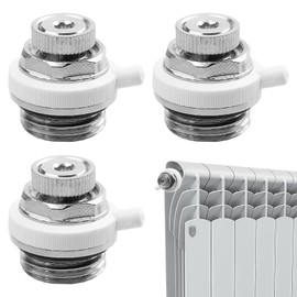 3 Pieces Automatic Bleed Valve: 1/2 Automatic Radiator Bleeder Valve Brass Self Bleeding Radiator Valve Radiator Bleeder for Radiators Boiler