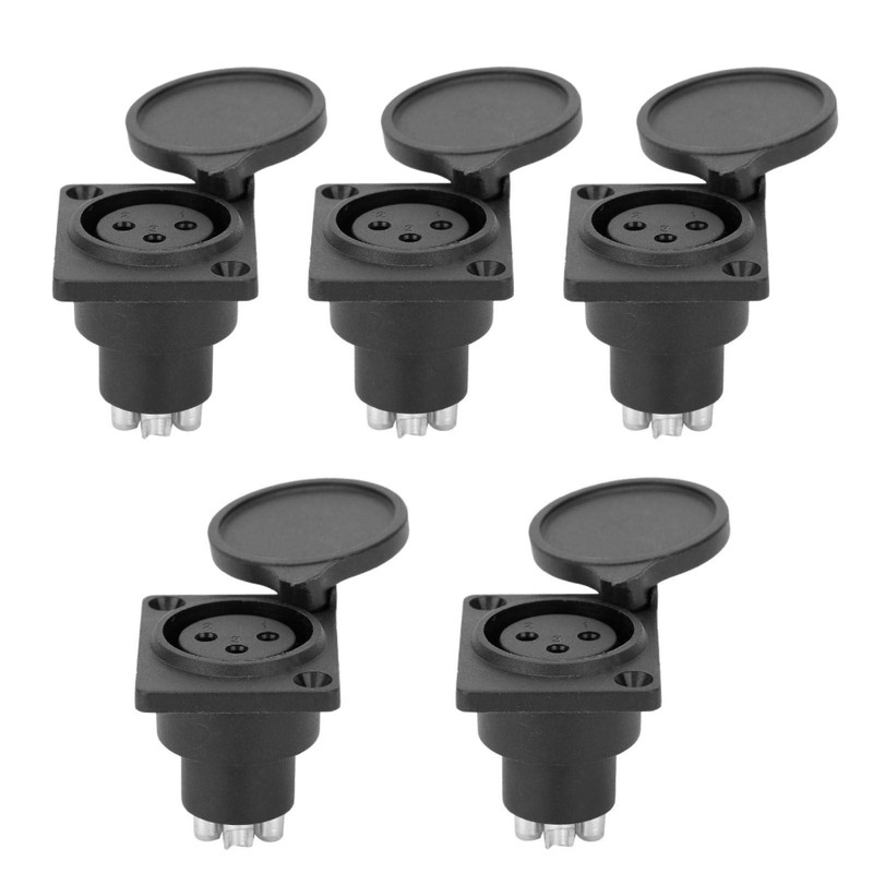 AMONIDA 5 Pieces High Quality ABS Shell XLR Male with