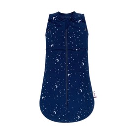 Sweet Dreamers, Baby Sleep Bag and Swaddle for Newborns | 0-3 months, 2.5 TOG | Soft Organic Cotton Fabric Baby Sleeping Bag | Blue Moon and Stars