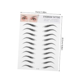 Gatuida 2pcs Artificial Eyebrow Stickers Hair Like Eyebrow Transfer Tool for Men and Women Easy Application Black Instant Realistic Brow