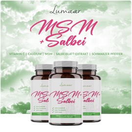 MSM + SALBEI + VITAMIN C und Calcium Salbeiblatt-Extrakt Kapseln