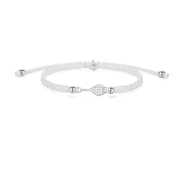 SAILBRACE Bracelet Silver Tennis White Braid