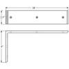 Dmax Heavy Duty L Brackets for Shelves, Countertop Brackets, Wall