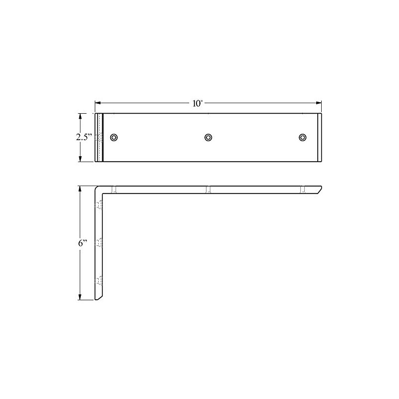 Dmax Heavy Duty L Brackets for Shelves, Countertop Brackets, Wall