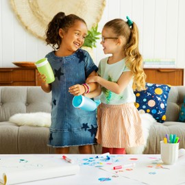 Munchkin Sippy Cups for Toddlers 1-3, Spill Proof Miracle 360 Cup, 10 Ounce, 2 Pack, Green/Blue