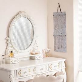 Lolalet Hanging Jewelry Organizer, Necklaces Wall Closet Door Storage, Accessories Jewelry Display for Women Girls -Grey