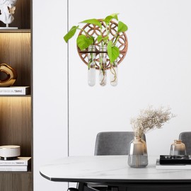 Wall Plant Propagation Station With 3 Test Tube - Transparent Terrarium, Wall Mounted for Home Decoration