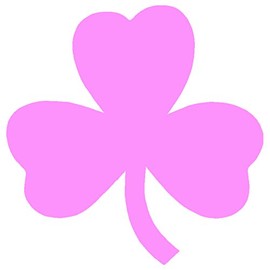 STICKER DAD 3 Leaf Shamrock Clover Vinyl Decal by stickerdad® - Size: 3.5", Color: Light Pink - Windows, Walls, Bumpers, Laptop, Lockers, etc.