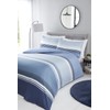 Rapport Home Blue Striped Microfibre Single Duvet Cover Set Soft