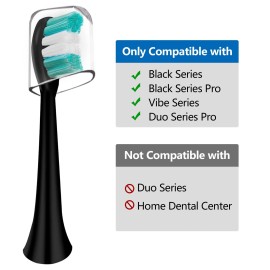 Replacement Toothbrush Heads Compatible with Aquasonic Black Series Vibe Series