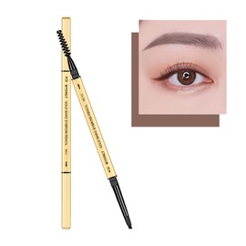 Eyebrow Pencil Dual-Sided Eye Brow Pencil, Fine Tip Rapid Brow Precise Sweatproof Brow Pen with Brow Combs, Fills Brows Makeup Cosmetic Tool For Beginners (02# Blonde)